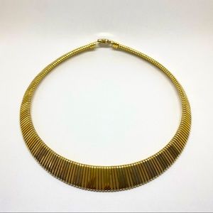 Gold tone snake chain choker